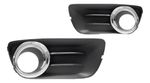 MOLDURA FAROL AUX GRADE P/CHOQUE PARACHOQUE FIAT PALIO 09/15 ZOIAO GRAD PCHO DIA C/F C/ARO CRO (PAR