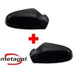 Par Capa Preta Para Retrovisor Com Pisca Vectra Metagal