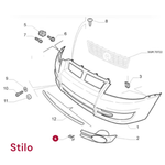 Kit 5 Presilha Moldura Parachoque Palio Siena Stilo 46763263 - kit 5 peças
