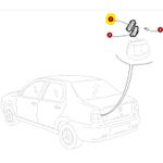 TAMPA CIRCUITO G3 SUPERIOR RE LANTERNA TRASEIRA ORIGINAL FIAT 7084614 ESQUERDO SIENA G3 2004 2005 2006 2007 2008