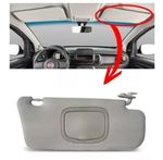 QUEBRASOL PARASOL COM ESPELHO SEM LUZ FIAT 100159523 DIREITO STILO 2003 A 2007