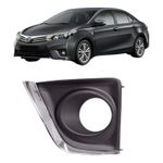 MOLDURA FAROL AUX GRADE P/CHOQUE PARACHOQUE TOYOTA COROLLA 14/17 GRADE P/CHOQ DIANT C/F MOLD CROM LE