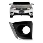 MOLDURA FAROL AUX GRADE P/CHOQUE PARACHOQUE TOYOTA COROLLA 14/17 GRADE P/CHOQ DIANT C/F MOLD CROM LE