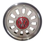 CALOTA MIOLO DA RODA COM EMBLEMA VERMELHO VW UP 
