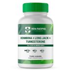 Ioimbina 5mg + Long jack 400mg + Turkesterone 500mg,  90caps - Ganho de Massa Muscular e Libido