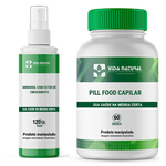 Minoxidil Com Fator de Crescimento  + Pill Food Capilar - Kit cuidados com os cabelos - Vida Natural