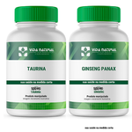 Taurina 500mg 90cps + Ginseng Panax 500mg 60cps  - Vida Natural