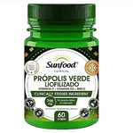 Propolis Verde Liofilizado 700mg 60 Capsulas -  Sunfood  - Proteção contra resfriados.