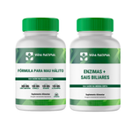 Fórmula para mau hálito + Enzimas Digestivas e sais Biliares - 60 Cápsulas