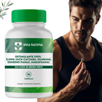 Estimulante 100% - (Long Jack; Catuaba, Guaraná, Ginseng Panax, Marapuama)