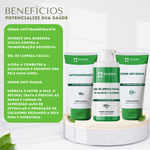Kit Antitranspirante 100g + Gel de Limpeza Facial 250ml  + Creme Anti Rugas 120ml