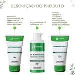 Kit Antitranspirante 100g + Gel de Limpeza Facial 250ml  + Creme Anti Rugas 120ml