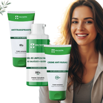 Kit Antitranspirante 100g + Gel de Limpeza Facial 250ml  + Creme Anti Rugas 120ml