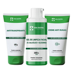 Kit Antitranspirante 100g + Gel de Limpeza Facial 250ml  + Creme Anti Rugas 120ml