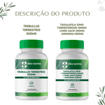 Kit 2 un Tadalafila + Turkesterone + Long Jack + Arginina - 60 Cápsulas Com Tribullus Terrestris  500mg - 120 Cápsulas 
