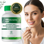 Licopeno 10mg + Selenio Quelato 200mcg + Vitamina E 400UI  - 60 Cápsulas 