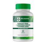 Tadalaf 15mg + Arginina 500mg + Ioimbin 15mg - 60 Cápsulas