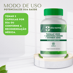 Tadalaf 15mg + Arginina 500mg + Ioimbin 15mg - 60 Cápsulas