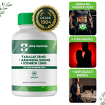 Tadalaf 15mg + Arginina 500mg + Ioimbin 15mg - 60 Cápsulas