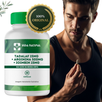 Tadalaf 15mg + Arginina 500mg + Ioimbina 15mg - 30 Cápsulas