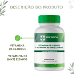Vitamina D3 10.000Ui + Vitamina K2 (MK7) 120mcg - Vida Natural