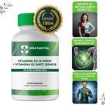 Vitamina D3 10.000Ui + Vitamina K2 (MK7) 120mcg - Vida Natural