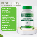 Vitamina D3 20.000Ui + Vitamina K2 (MK7) 120mcg - Vida Natural