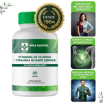 Vitamina D3 20.000Ui + Vitamina K2 (MK7) 120mcg - Vida Natural
