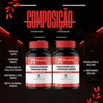 Vasodilatador Premium Pump - 60 Cps + TADAPOWER 20,2 + Arginina 510mg - 30 Cápsulas