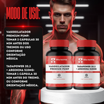 Vasodilatador Premium Pump - 60 Cps + TADAPOWER 20,2 + Arginina 510mg - 30 Cápsulas
