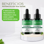 Kit 2 un Podofilina 30% -  10ml Removedor de Verrugas