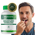 Tadalafila 10mg + Arginina 500mg + Ioimbina 15mg - 30 Cápsulas