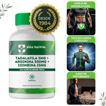 Tadalafila 5mg + Arginina 500mg + Ioimbina 15mg - 30 Cápsulas 