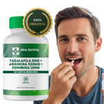Tadalafila 5mg + Arginina 500mg + Ioimbina 15mg - 30 Cápsulas 