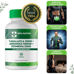 Tadalafila 20mg + Arginina 500mg+ Ioimbina 15mg - 60caps