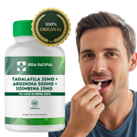 Tadalafila 20mg + Arginina 500mg+ Ioimbina 15mg - 60caps