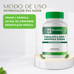 Tadalaf 5mg + Arginina 500mg - Vida Natural
