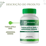 Tadalaf 5mg + Arginina 500mg - Vida Natural