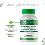 Vitamina D3 10000ui + K2 MK7 120mcg + Vitamina A 2000ui - Saúde Imunológica