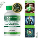 Vitamina D3 10000ui + K2 MK7 120mcg + Vitamina A 2000ui - Saúde Imunológica