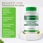 Vitamina D3 10000ui + K2 MK7 120mcg + Vitamina A 2000ui - Saúde Imunológica