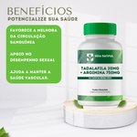 Tadalaf 20mg + Arginina 750mg - Vida Natural