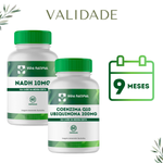 NADH 10mg - 60 Cápsulas Com Coenzima Q10 Ubiquinona 200mg - 60 Cápsulas 