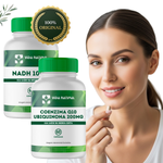 NADH 10mg - 60 Cápsulas Com Coenzima Q10 Ubiquinona 200mg - 60 Cápsulas 