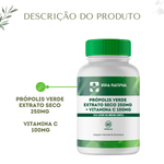 Própolis Verde Extrato Seco 250mg  + Vitamina C 100mg - 60 Cápsulas 