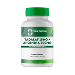 Tadalaf 15mg + Arginina 500mg - 180 Cápsulas 
