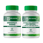 kit Ormona®  500mg - 60 Cápsulas com Ácido Hialurônico com Biotina + Vitaminas C, D e E - 60 Cápsulas 