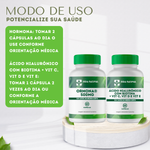 kit Ormona®  500mg - 60 Cápsulas com Ácido Hialurônico com Biotina + Vitaminas C, D e E - 60 Cápsulas 