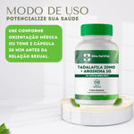 Tadalaf 20mg + Arginina 1g  - 120 cápsulas