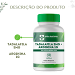 Tadalaf 5mg + Arginina 1g  - 120 cápsulas